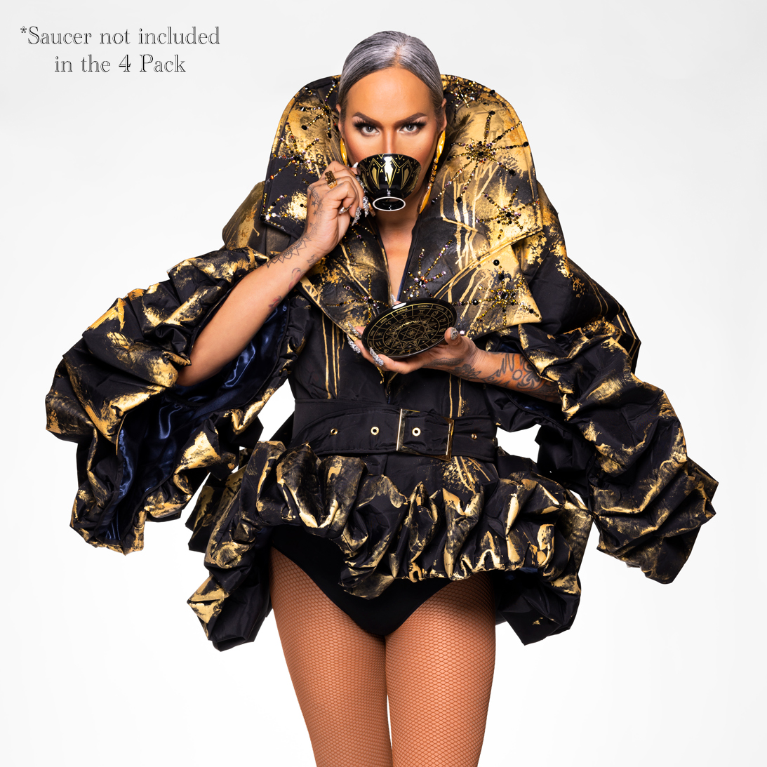 Raja Tasseography Tea Cup 4 Pack - Tea Cups Only