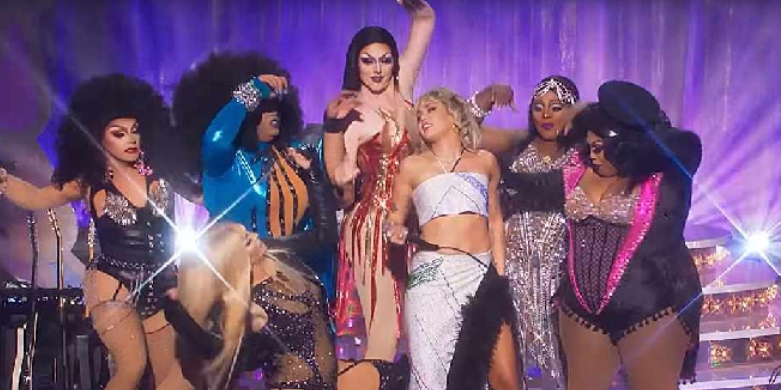 Miley Cyrus and drag queens pay homage to Cher with colorful cover!