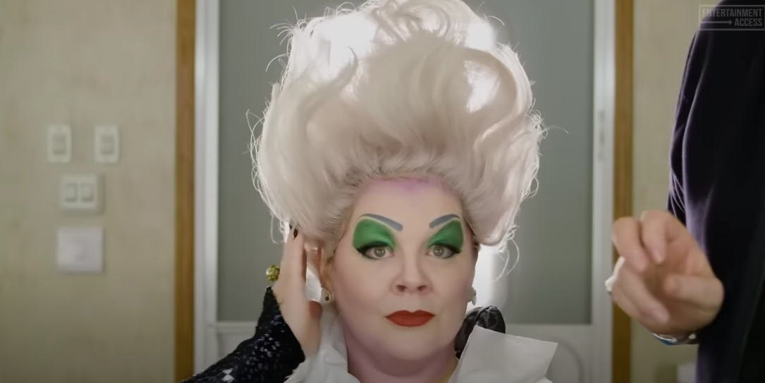 The internet is disappointed after seeing Melissa McCarthy's Ursula makeup in BTS clip