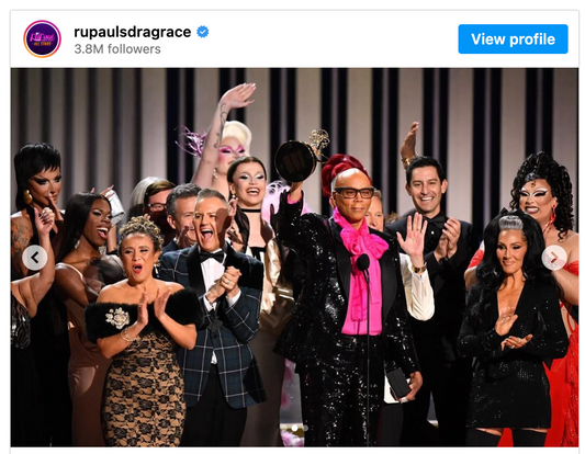 RuPaul's Drag Race wins at Emmy's and RuPaul's acceptance speech makes headlines