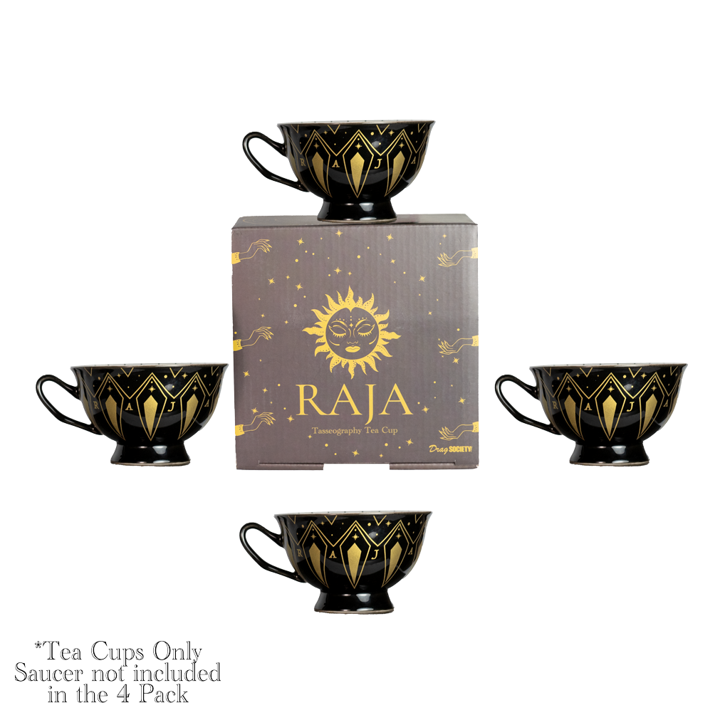T Raja Tea Raja Tasseography Tea Cup 4 Pack - Tea Cups Only – Drag Society