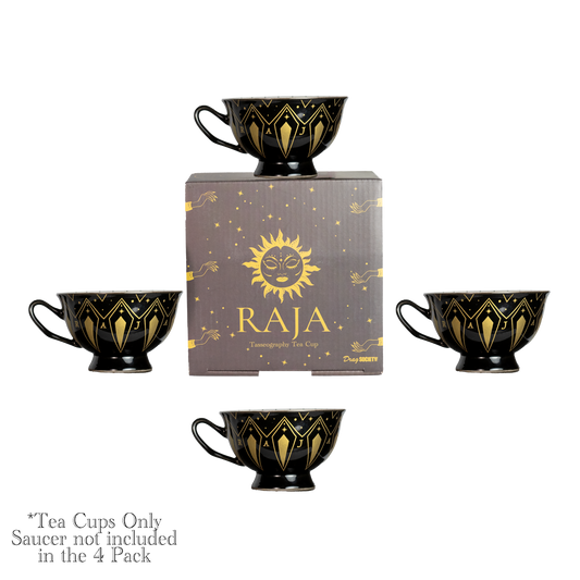 Raja Tasseography Tea Cup 4 Pack - Tea Cups Only