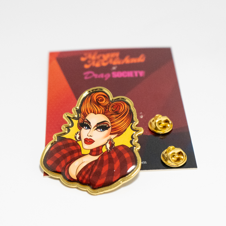 Morgan McMichaels Lady in Red Tartan - Collectible Pin