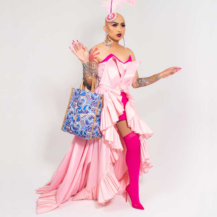 Ongina's Drag Society Box Product: RuPaul Drag Race All Stars 5 Entrance Outfit Inspired Tote
